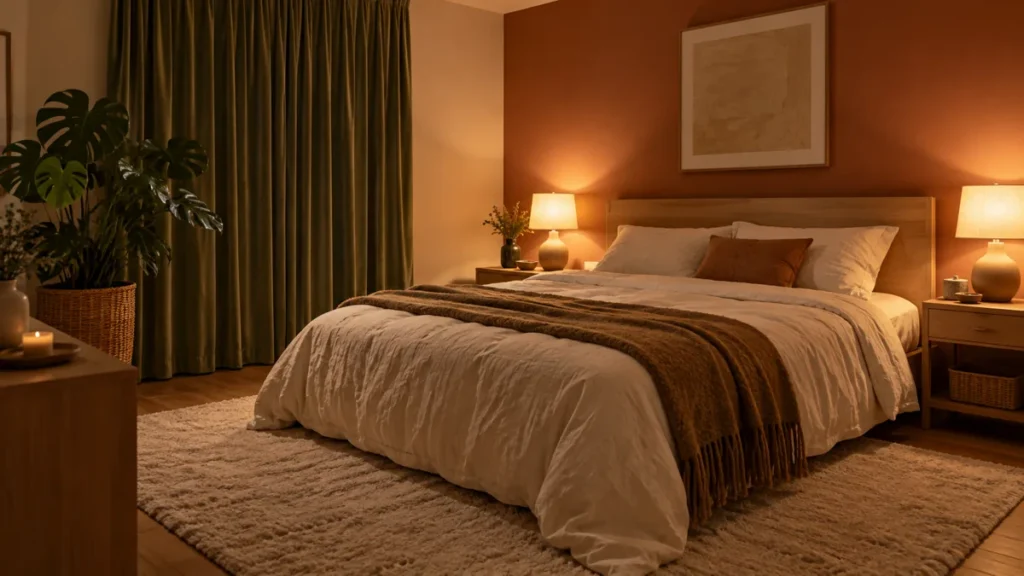 Déco chambre cocooning : le cocon cosy commence à 17 °C et sous une lampe de chevet, pas avec les coussins